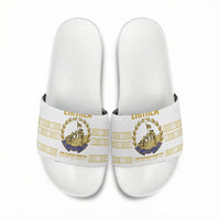 Eritrea Martyrs Day June 20 Slide Sandals Never Forgotten Proud Eritrean Heritage White Version