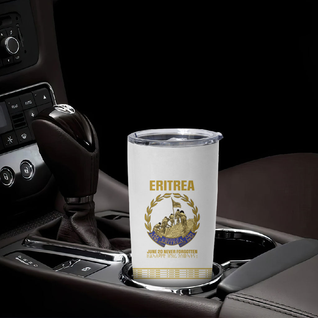 Eritrea Martyrs Day June 20 Tumbler Cup Never Forgotten Proud Eritrean Heritage White Version