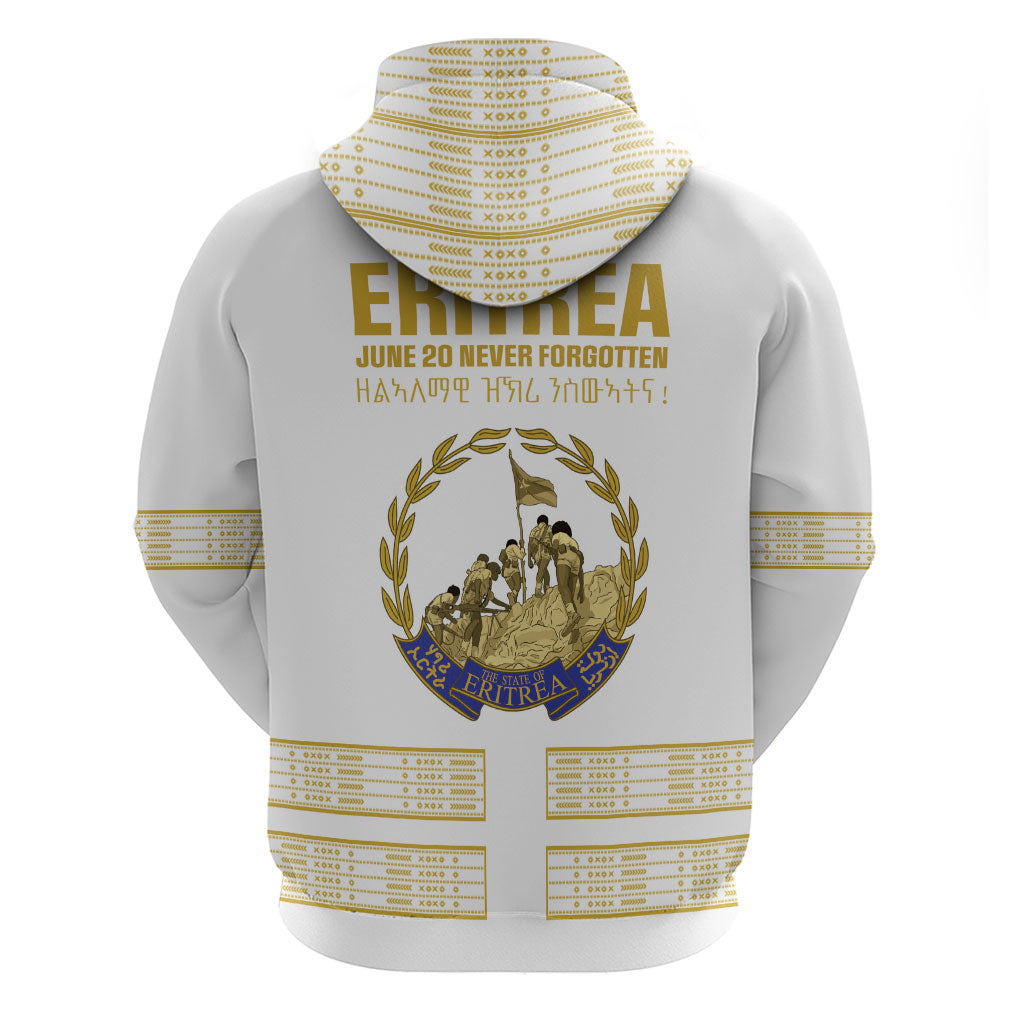 Eritrea Martyrs Day June 20 Zip Hoodie Never Forgotten Proud Eritrean Heritage White Version