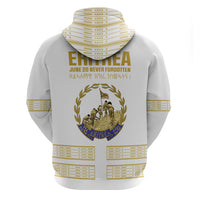 Eritrea Martyrs Day June 20 Zip Hoodie Never Forgotten Proud Eritrean Heritage White Version