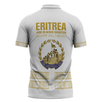 Eritrea Martyrs Day June 20 Zipper Polo Shirt Never Forgotten Proud Eritrean Heritage White Version