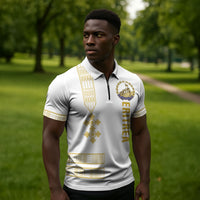 Eritrea Martyrs Day June 20 Zipper Polo Shirt Never Forgotten Proud Eritrean Heritage White Version