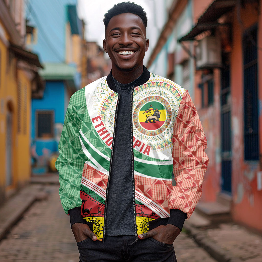 Ethiopia In My Blood Bomber Jacket Lion Of Judah In My Heart