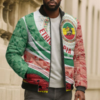 Ethiopia In My Blood Bomber Puffer Jacket Lion Of Judah In My Heart
