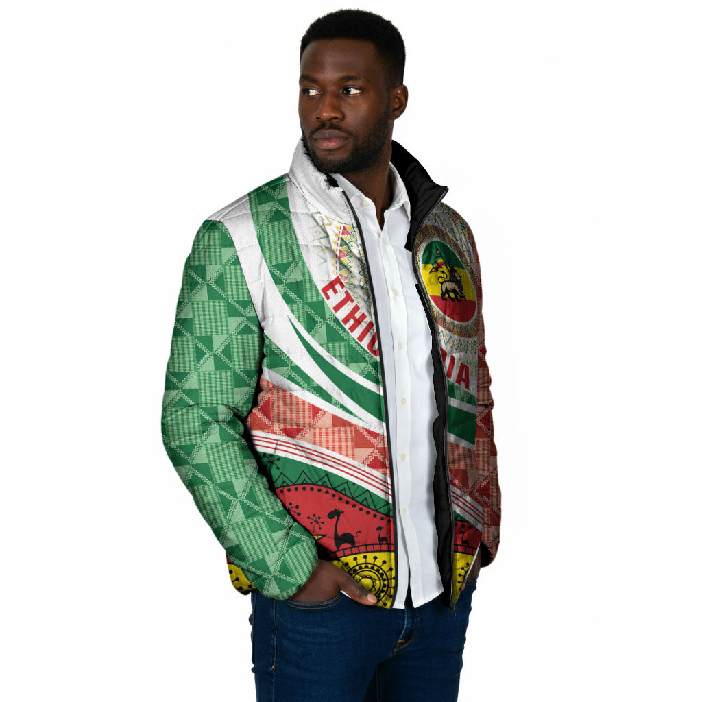 Ethiopia In My Blood Padded Jacket Lion Of Judah In My Heart