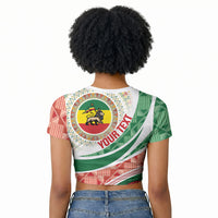 Ethiopia In My Blood Raglan Cropped T shirt Lion Of Judah In My Heart