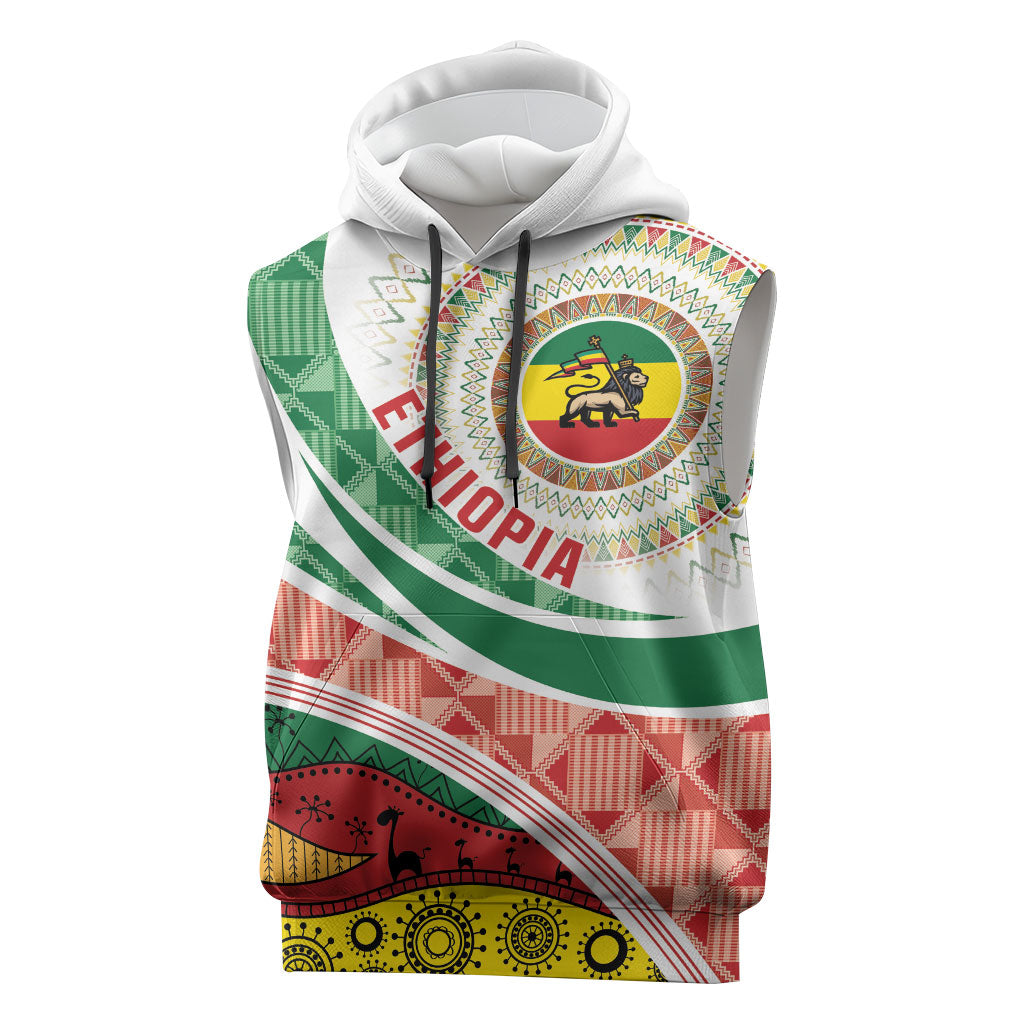 Ethiopia In My Blood Sleeveless Hoodie Lion Of Judah In My Heart