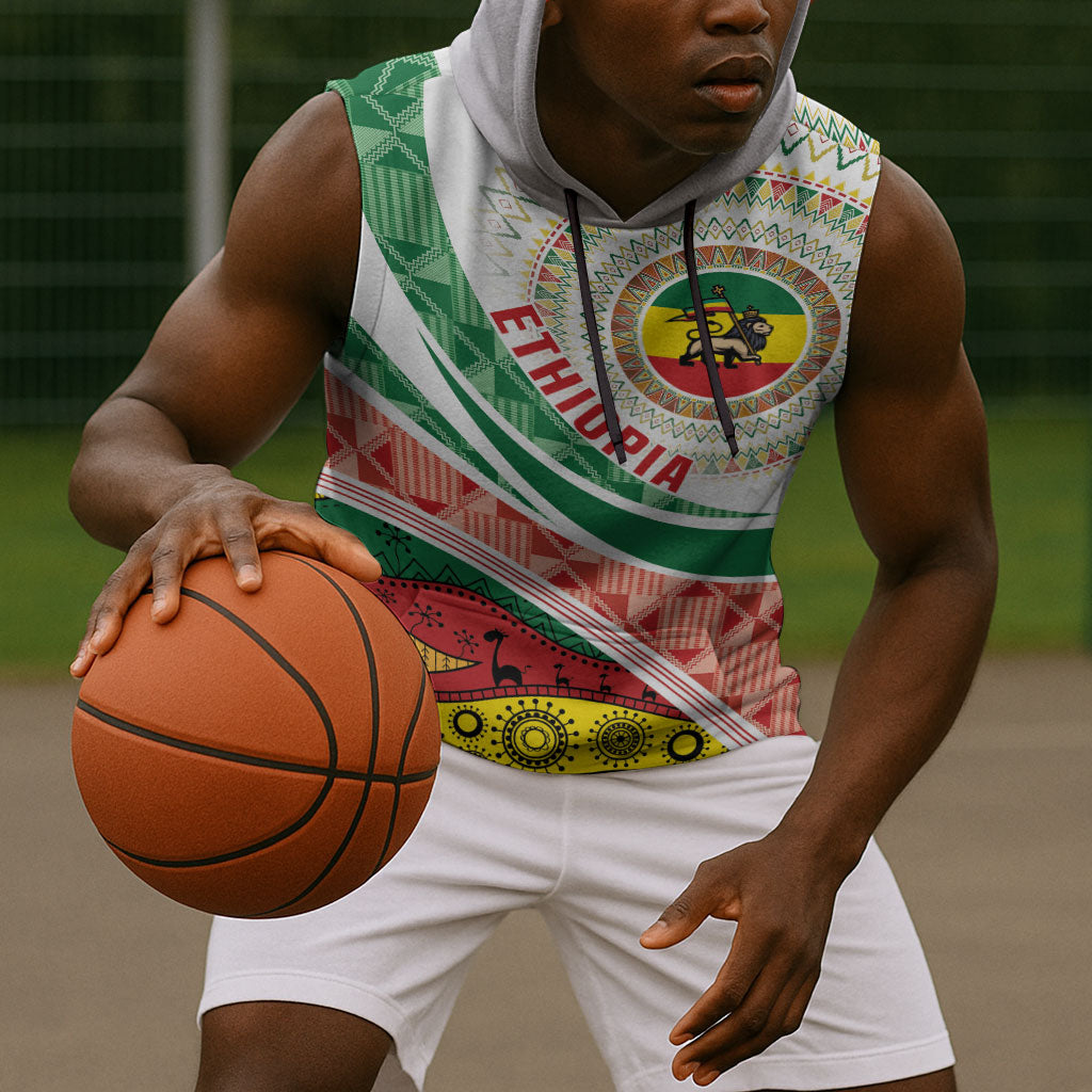 Ethiopia In My Blood Sleeveless Hoodie Lion Of Judah In My Heart