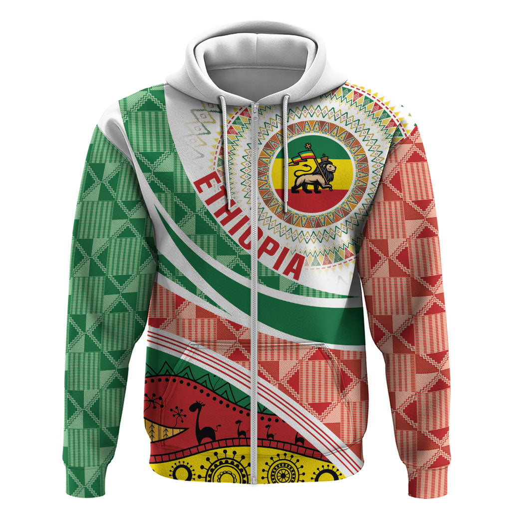 Ethiopia In My Blood Zip Hoodie Lion Of Judah In My Heart