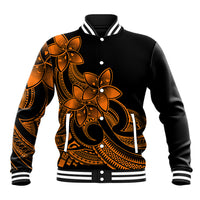 Polynesian Pride Plumeria Flowers Baseball Jacket Polynesian Tribal Gold Vibe LT9 - Wonder Print Shop