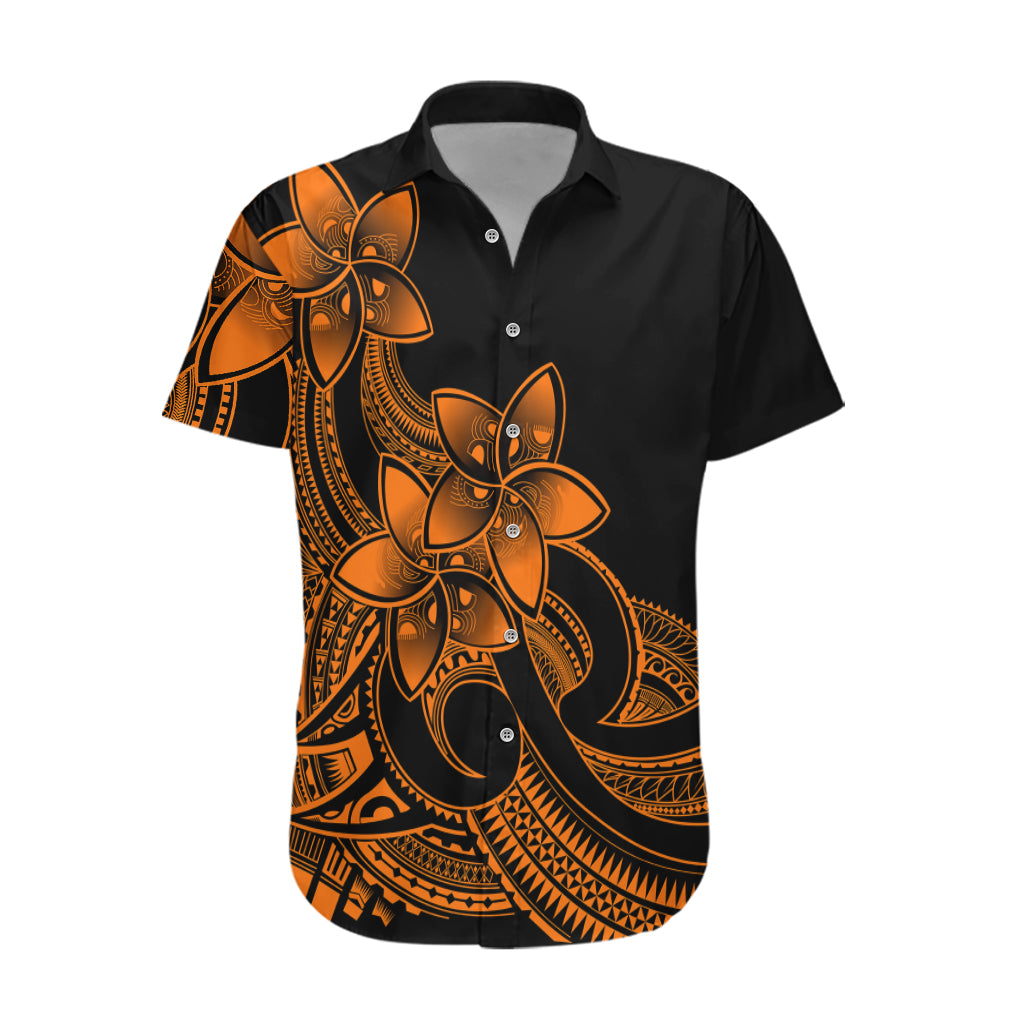 Polynesian Pride Plumeria Flowers Hawaiian Shirt Polynesian Tribal Gold Vibe - Wonder Print Shop
