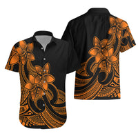 Polynesian Pride Plumeria Flowers Hawaiian Shirt Polynesian Tribal Gold Vibe - Wonder Print Shop