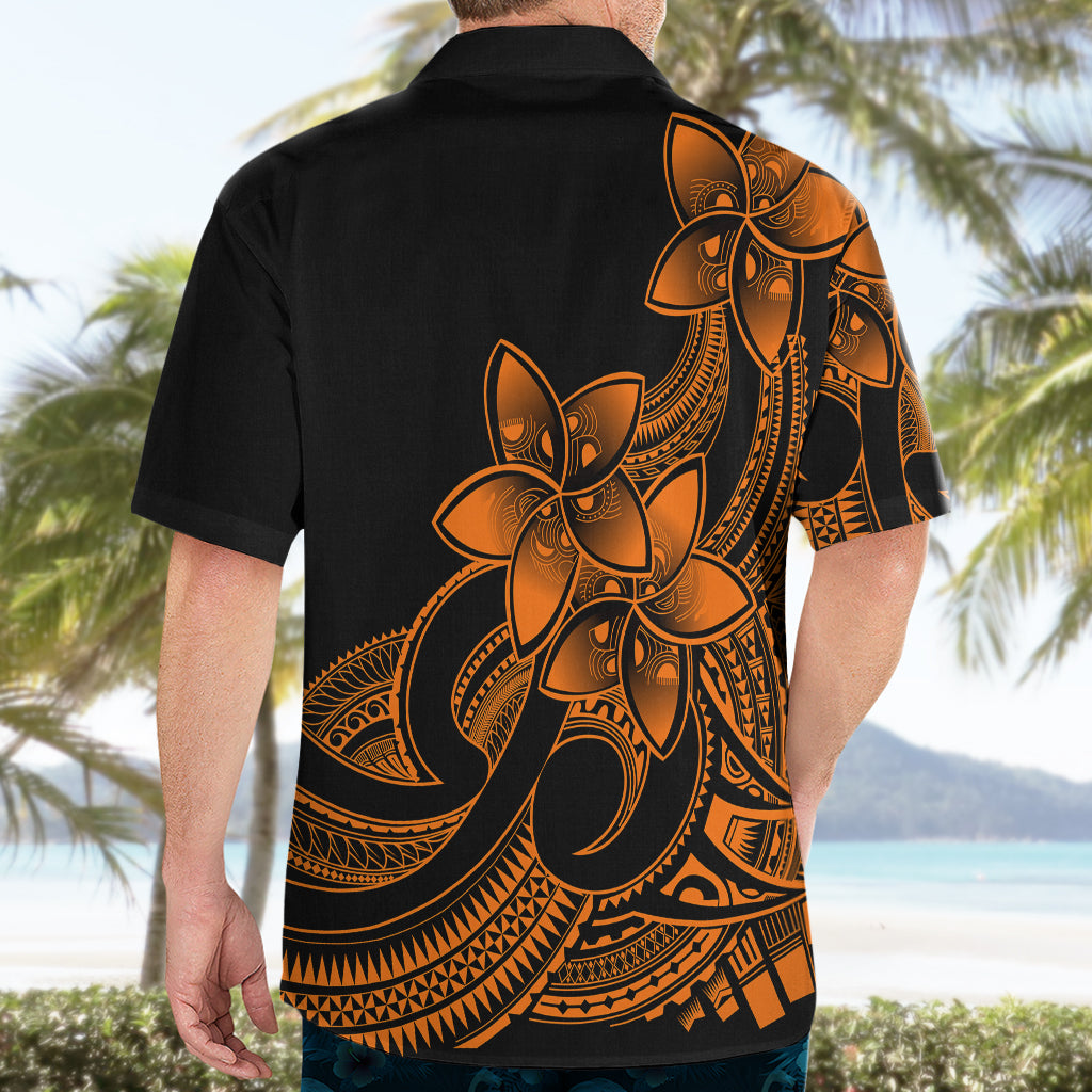 Polynesian Pride Plumeria Flowers Hawaiian Shirt Polynesian Tribal Gold Vibe - Wonder Print Shop