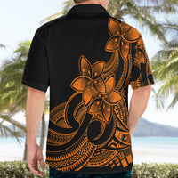 Polynesian Pride Plumeria Flowers Hawaiian Shirt Polynesian Tribal Gold Vibe - Wonder Print Shop