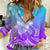 Polynesian Pride Plumeria Flowers Women Casual Shirt Polynesian Tribal Gradient Purple - Wonder Print Shop