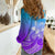 Polynesian Pride Plumeria Flowers Women Casual Shirt Polynesian Tribal Gradient Purple - Wonder Print Shop