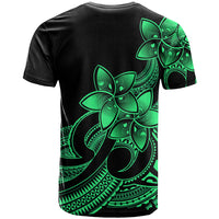Polynesian Pride Plumeria Flowers T Shirt Polynesian Tribal Green Vibe - Wonder Print Shop