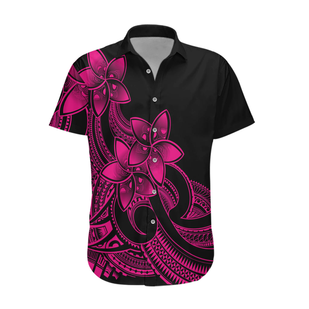 Polynesian Pride Plumeria Flowers Hawaiian Shirt Polynesian Tribal Pink Vibe - Wonder Print Shop