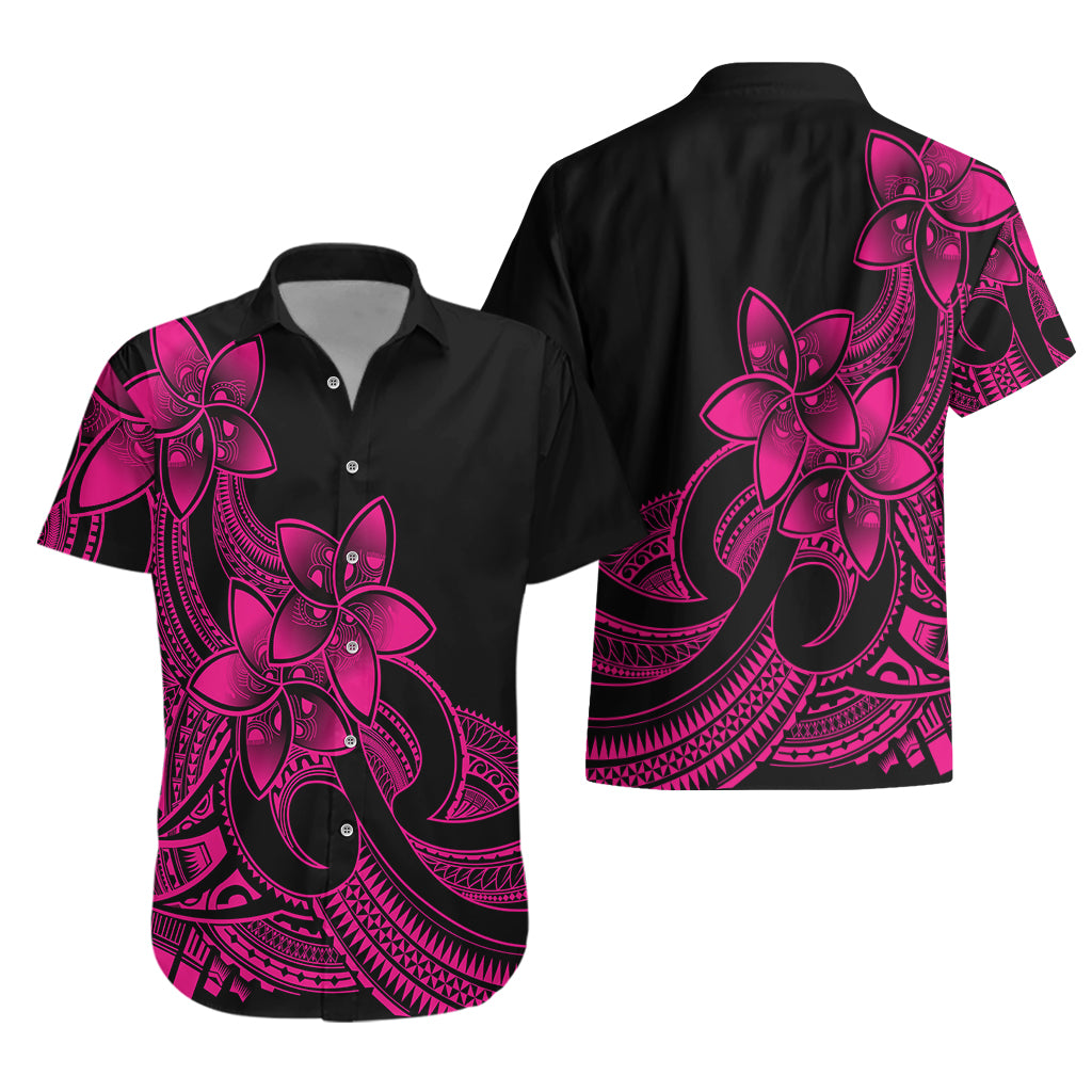 Polynesian Pride Plumeria Flowers Hawaiian Shirt Polynesian Tribal Pink Vibe - Wonder Print Shop