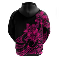 Polynesian Pride Plumeria Flowers Hoodie Polynesian Tribal Pink Vibe - Wonder Print Shop