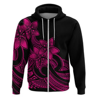 Polynesian Pride Plumeria Flowers Hoodie Polynesian Tribal Pink Vibe - Wonder Print Shop