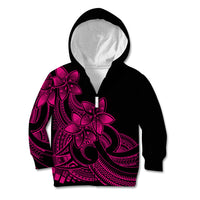 Polynesian Pride Plumeria Flowers Kid Hoodie Polynesian Tribal Pink Vibe - Wonder Print Shop