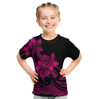 Polynesian Pride Plumeria Flowers Kid T Shirt Polynesian Tribal Pink Vibe - Wonder Print Shop
