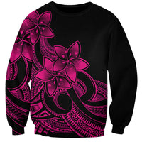 Polynesian Pride Plumeria Flowers Sweatshirt Polynesian Tribal Pink Vibe - Wonder Print Shop