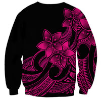 Polynesian Pride Plumeria Flowers Sweatshirt Polynesian Tribal Pink Vibe - Wonder Print Shop