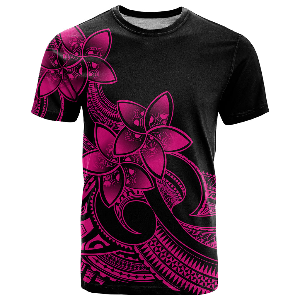 Polynesian Pride Plumeria Flowers T Shirt Polynesian Tribal Pink Vibe - Wonder Print Shop