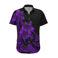 Polynesian Pride Plumeria Flowers Hawaiian Shirt Polynesian Tribal Purple Vibe - Wonder Print Shop