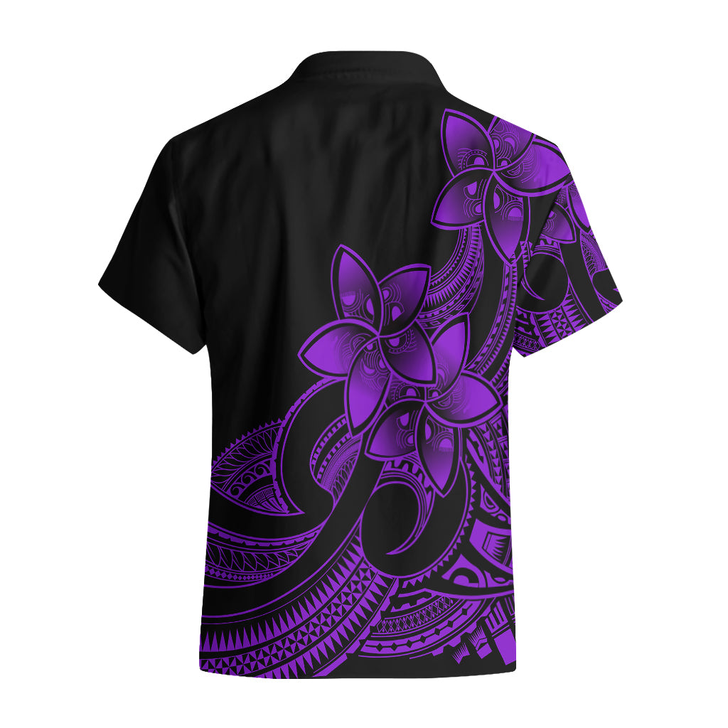 Polynesian Pride Plumeria Flowers Hawaiian Shirt Polynesian Tribal Purple Vibe - Wonder Print Shop