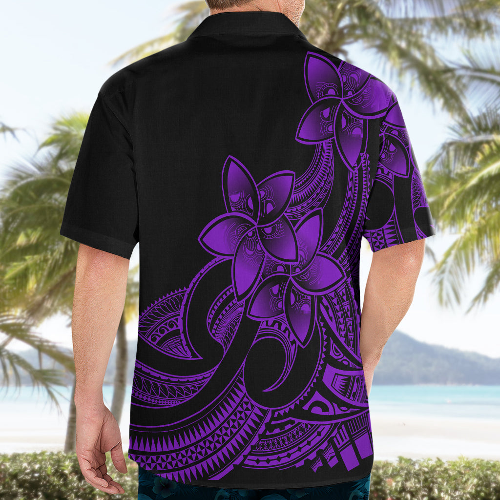 Polynesian Pride Plumeria Flowers Hawaiian Shirt Polynesian Tribal Purple Vibe - Wonder Print Shop