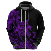 Polynesian Pride Plumeria Flowers Hoodie Polynesian Tribal Purple Vibe - Wonder Print Shop