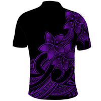 Polynesian Pride Plumeria Flowers Polo Shirt Polynesian Tribal Purple Vibe - Wonder Print Shop