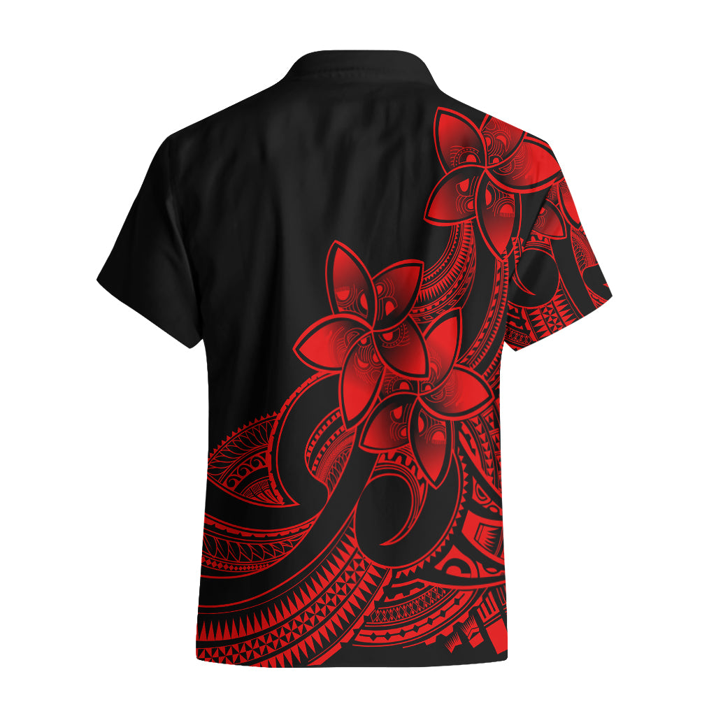 Polynesian Pride Plumeria Flowers Hawaiian Shirt Polynesian Tribal Red Vibe - Wonder Print Shop