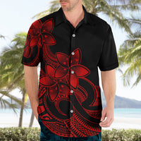 Polynesian Pride Plumeria Flowers Hawaiian Shirt Polynesian Tribal Red Vibe - Wonder Print Shop