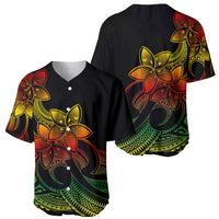 Polynesian Pride Plumeria Flowers Baseball Jersey Polynesian Tribal Reggae Vibe LT9 - Wonder Print Shop