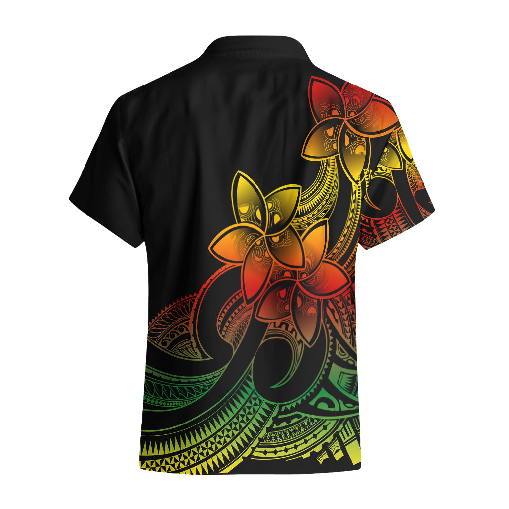 Polynesian Pride Plumeria Flowers Hawaiian Shirt Polynesian Tribal Reggae Vibe - Wonder Print Shop