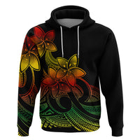 Polynesian Pride Plumeria Flowers Hoodie Polynesian Tribal Reggae Vibe - Wonder Print Shop