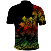 Polynesian Pride Plumeria Flowers Polo Shirt Polynesian Tribal Reggae Vibe - Wonder Print Shop