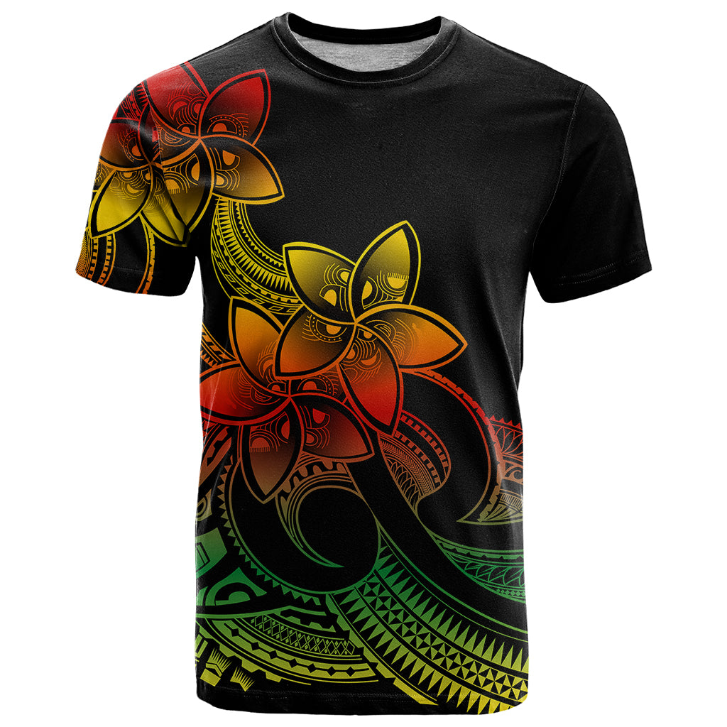 Polynesian Pride Plumeria Flowers T Shirt Polynesian Tribal Reggae Vibe - Wonder Print Shop