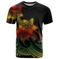 Polynesian Pride Plumeria Flowers T Shirt Polynesian Tribal Reggae Vibe - Wonder Print Shop