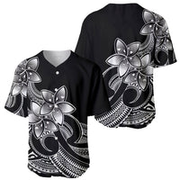 Polynesian Pride Plumeria Flowers Baseball Jersey Polynesian Tribal White Vibe LT9 - Wonder Print Shop