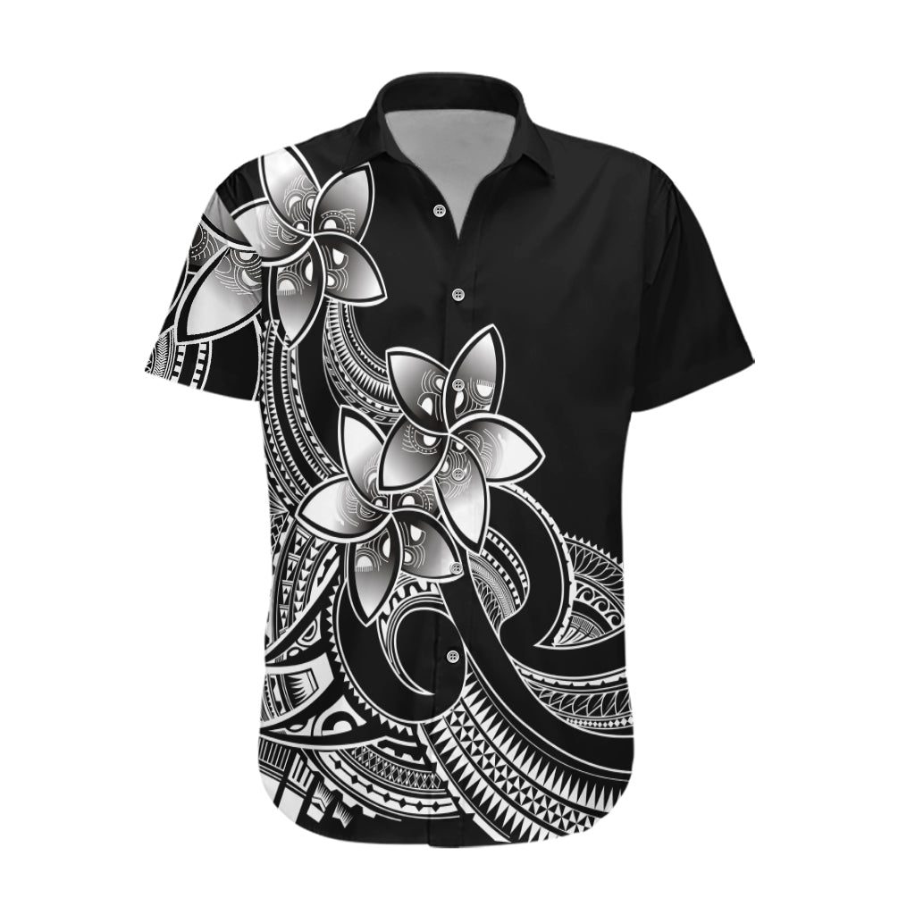 Polynesian Pride Plumeria Flowers Hawaiian Shirt Polynesian Tribal White Vibe - Wonder Print Shop