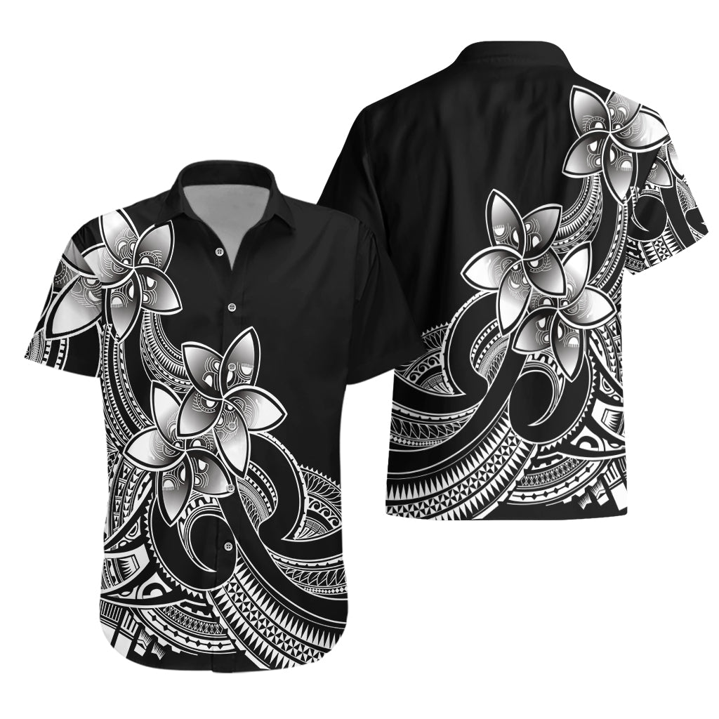 Polynesian Pride Plumeria Flowers Hawaiian Shirt Polynesian Tribal White Vibe - Wonder Print Shop