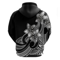 Polynesian Pride Plumeria Flowers Hoodie Polynesian Tribal White Vibe - Wonder Print Shop