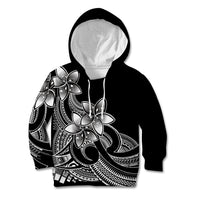 Polynesian Pride Plumeria Flowers Kid Hoodie Polynesian Tribal White Vibe - Wonder Print Shop