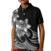 Polynesian Pride Plumeria Flowers Kid Polo Shirt Polynesian Tribal White Vibe - Wonder Print Shop