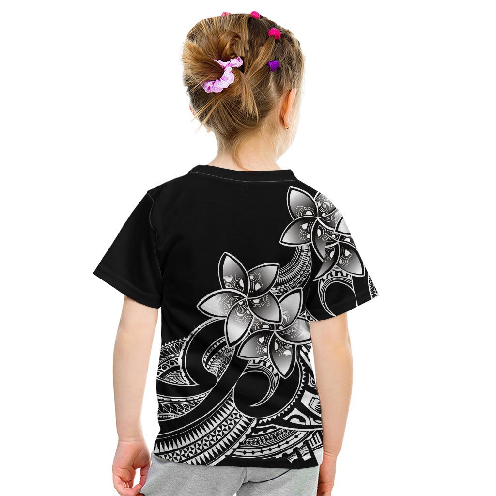 Polynesian Pride Plumeria Flowers Kid T Shirt Polynesian Tribal White Vibe - Wonder Print Shop